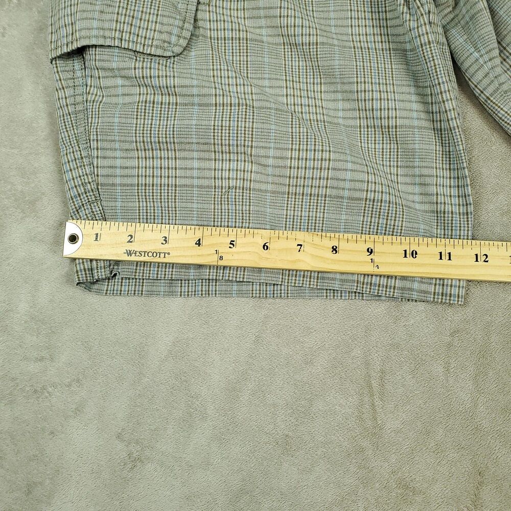 Dockers Cargo Shorts Mens 33 Beige Plaid 100% Cotton Loose Fit Summer Casual - Picture 8 of 9